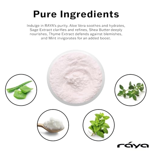 Raya Mint Soufflé Facial Cleanser 4oz for Sensitive & Oily Skin - Deep Pore