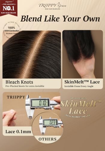 Natural Color 2x6 HD Lace Closure Body Wave 22 Inch - Ultra-Thin Swiss Lace