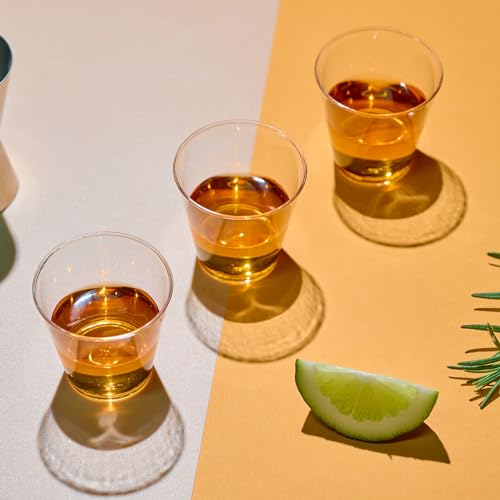 JOLLY CHEF 2000 Pack Clear Disposable Plastic Shot Glasses 1 oz - Mini Shot Cups