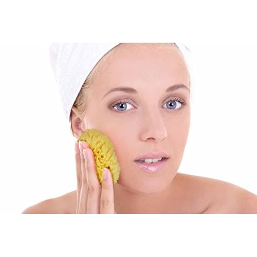 Real Natural Sea Sponges Multipack - 5pc Spa Gift Set in Premium Bag, Kind on Skin, for Bath Shower Facial Cleansing, Pamper Moms Brides Girlfriends & Teens (5 Pack Standard Packaging)