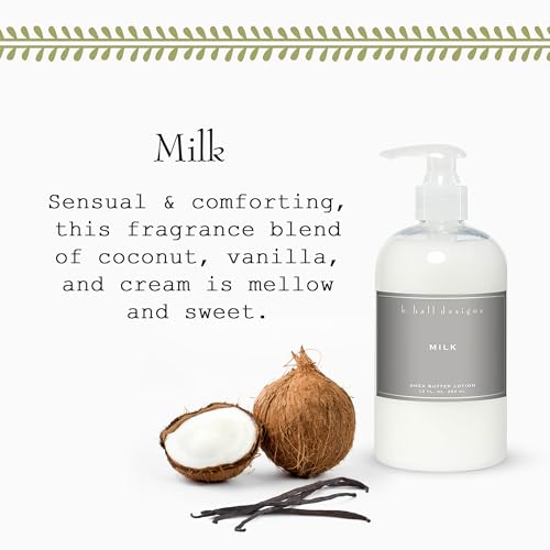 Milk Scented Shea Butter Body Lotion for Dry Skin - Sweet Coconut & Vanilla