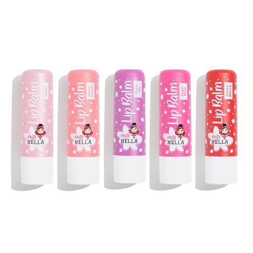 Children's Lip Balm Set - Hypoallergenic 5 Pack with Natural Ingredients - Gentle Care for Sensitive Lips