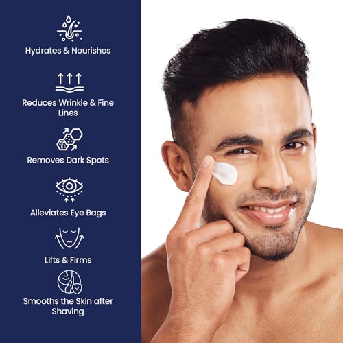 6-in-1 Men’s Face Cream with Collagen, Hyaluronic Acid & Vitamins - 1.7 oz - Dark Spots & Eye Bags Treatment