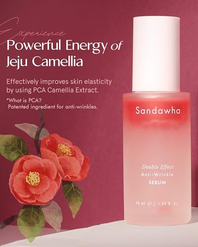 Anti-Aging Face Serum with Camellia Extract - Vegan Double Effect Hydrating & Wrinkle Smoothing