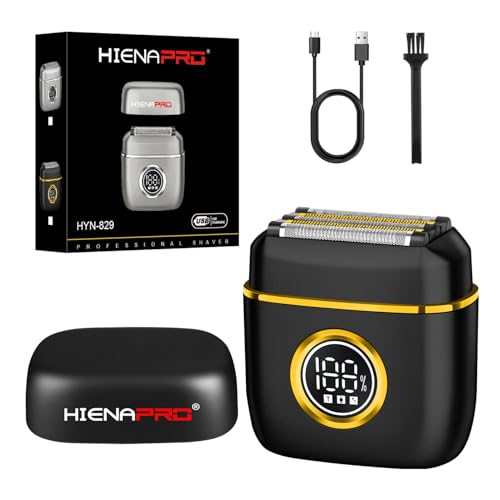 Men's Foil Shaver IPX7 Waterproof USB-C Rechargeable - Black Gold