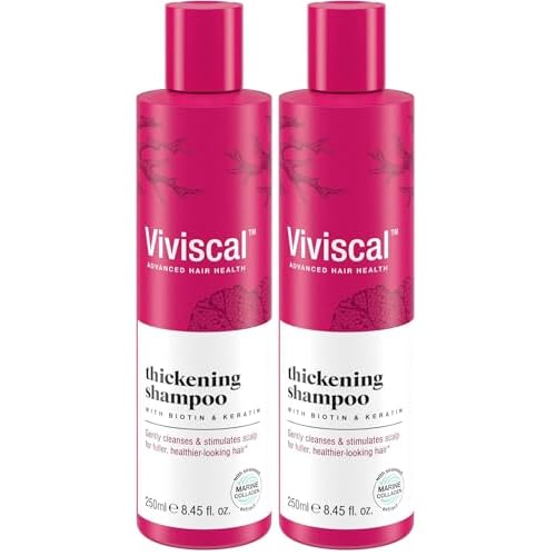 Viviscal Thickening Shampoo, Formulated With Biotin And Keratin, Fortified With Marine Collagen And Seaweed Extract, Strengthens And Reduces Breakage, Healthier Looking Hair 250ml (8.45 fl. oz.)