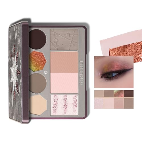 All-in-One Makeup Palette - Full Face with Red Brown Shades - Variation #05 Blazing Heart