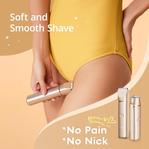 Women’s Waterproof 2-in-1 Bikini Trimmer & Shaver Set - Portable Body Grooming Kit