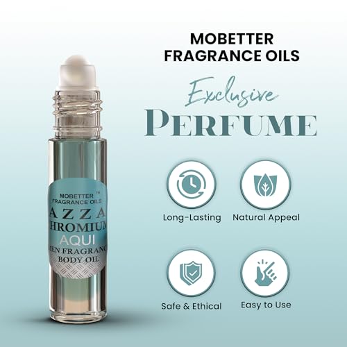 Men's Cologne Body Oil - Azza Chromium Scent Roll-On 0.33 Fl Oz Pack of 3 Variation of THIS listing