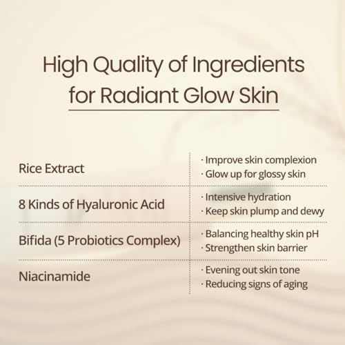 FARMSTAY Rice & Bifida Nourishing Emulsion, Dark Spots Correcting Remover with Niacinamide, Hydrating & Smoothing Rice Moisturizer for Glow Skin, for Women & Men, Korean Skin Care, 4.05 Fl. Oz.