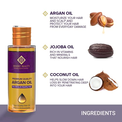 Neck Firming Cream (3.38 oz) + Argan Oil (4 oz) Bundle - Advanced Formula for Tightening & Lifting Sagging Skin + Moroccan Oil for Hair Treatment for Dry Damaged Hair