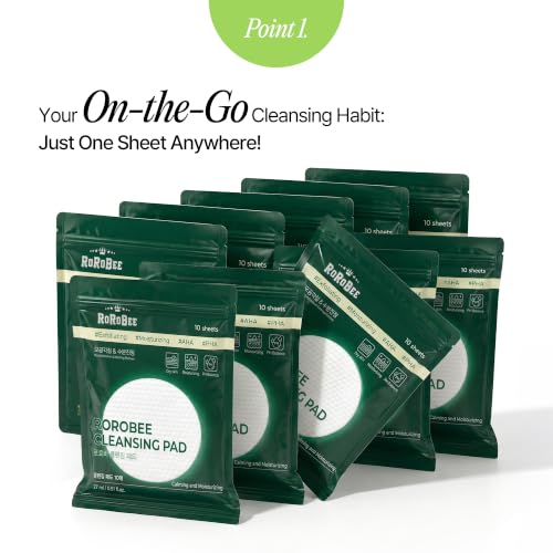 3-in-1 Facial Cleansing Pads Bulk Pack with AHA & PHA - Large 2.75" Face Wipes for Travel & Gym