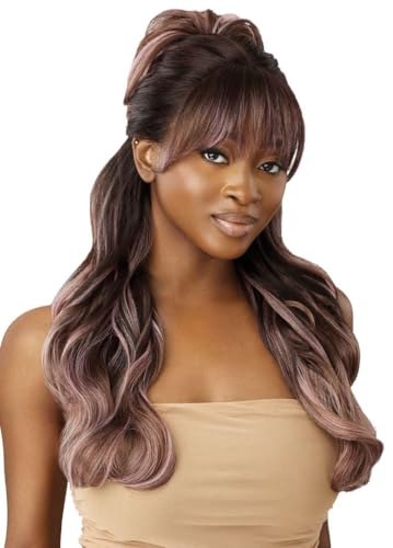 Outre Lace Front Wig - Melted Hairline Mandisa Chocolate Swirl - Glueless, Pre-Plucked, Deep Parting