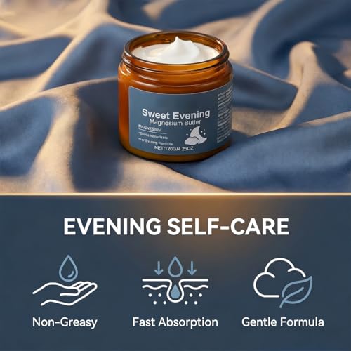 Sweet Bee Organics Magnesium Butter, Topical Magnesium Cream for Muscle Comfort & Relaxation, Shea & Mango Butter, 4 oz