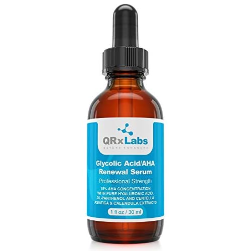 QRxLabs Wrinkle Control Trio: 10% Glycolic Acid Control Pads, 15% Renewal Serum for Face, Lemon Verbena Neck Firming Cream - Achieve Smooth, Bright, and Firm Skin - Prevents Wrinkles, Dark Spots