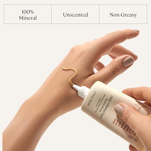 Mineral Sunscreen SPF 30 with Zinc Oxide No White Cast Vegan 1.7oz