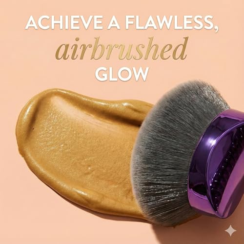 Large Flat Top Body Makeup & Self Tanner Brush - Vegan Blending Tool