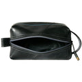 Water-Resistant Travel Grooming Kit with Upcycled Inner Tube Material - Coal Variation