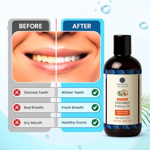 Cocomint Coconut Oil Pulling Mouthwash 40 oz Pack of 4 - Mint & Clove Flavor