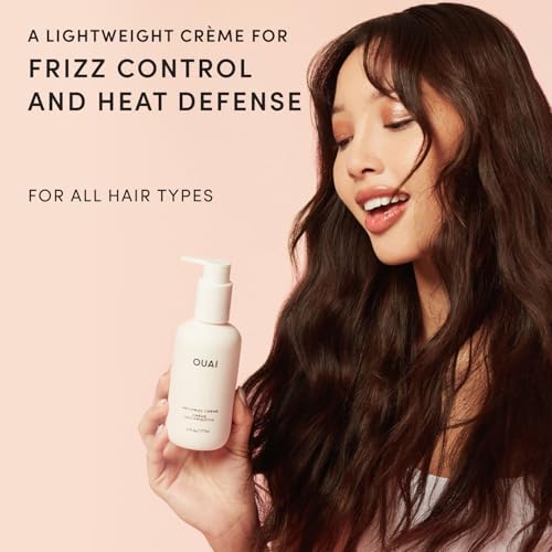 OUAI Anti Frizz Cream 6 oz - Paraben, Phthalate & Sulfate Free, Hydrating, Long-Lasting Frizz Control