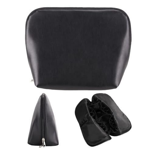 dadop Travel Makeup & Toiletry Bag, Large Waterproof Cosmetic Bag Organizer With 28 Pocket & Adjustable Compartments & 4 Brush Holders