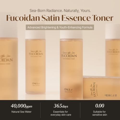 ONUL31 Fucoidan Satin Essence Toner?Korean Facial Toner with 4% Hawaiian Sea Water & Niacinamide, Alcohol Free, Hydrating, Soothing, Gentle 6.76fl.oz.