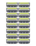 Dorco Pace 5 Pro Razor Cartridge Set - 16 No Handle Replacement Blades - Men’s Shaving System