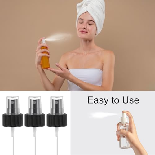 uxcell Spray Top 50Pcs 28/410 Plastic Fine Mist Reusable Nozzles - Black