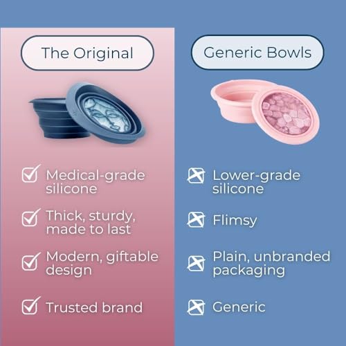 Facial Cold Plunge Baby Ice - Collapsible Silicone Face Ice Bowl with Built-In Ice Tray for Skin Tightening & Acne Relief
