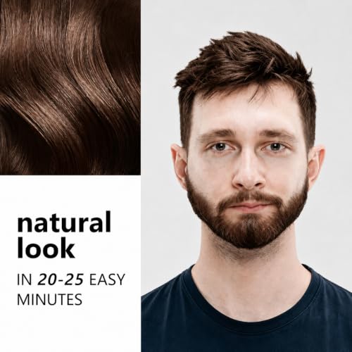Hair Dye Shampoo for Gray Hair - Chestnut Brown - Easy Application & Long-Lasting Color