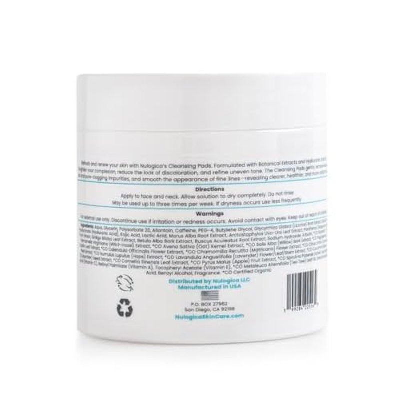 Cleansing Pads | For All Skin Types | Vegan | Alcohol Free | Hyaluronic Acid | Vitamin A, C & E
