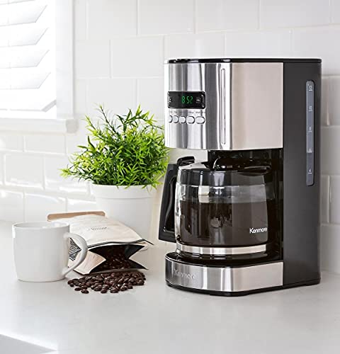 Koolatron Kenmore 12-Cup Programmable Drip Coffee Maker – Black