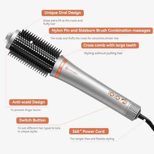 StyleFi XL 1500W Volumizer Hair Dryer Brush for Thick & Curly Hair