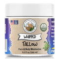 Ancient Paths Whipped Tallow (9oz) - Grass-Fed, 100% Natural Beef Tallow Moisturizer - Large Size Face & Body Moisturizer for Women, Men & Kids - Fragrance & Preservative-Free - Small Batch USA Made