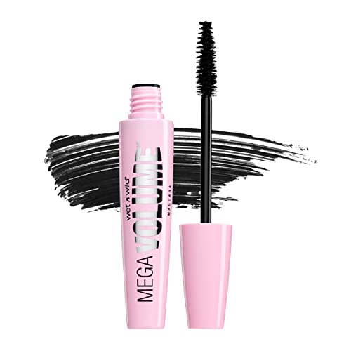 wet n wild Bare Focus Clarifying Finishing Powder Light-Medium & Mega Volume Waterproof Mascara Very Black 0.21 Ounce Bundle