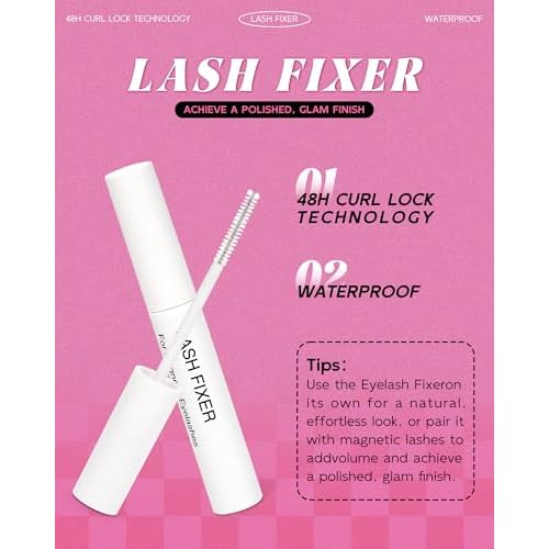 Upgrade Natural Look Soft Magnetic Eyelashes with Applicator and Lash Fixer Reusable Magnetic Eyelashes Kit, No Glue Needed Soft Magnet Lashes, Easy To Wear and Remove by EMEDA(Natural)