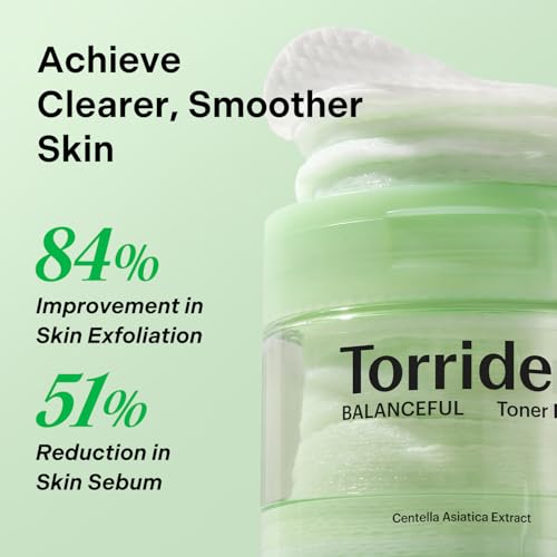 Torriden Balanceful Toner Pads with PHA & LHA for Sensitive & Oily Skin (60 Pads)
