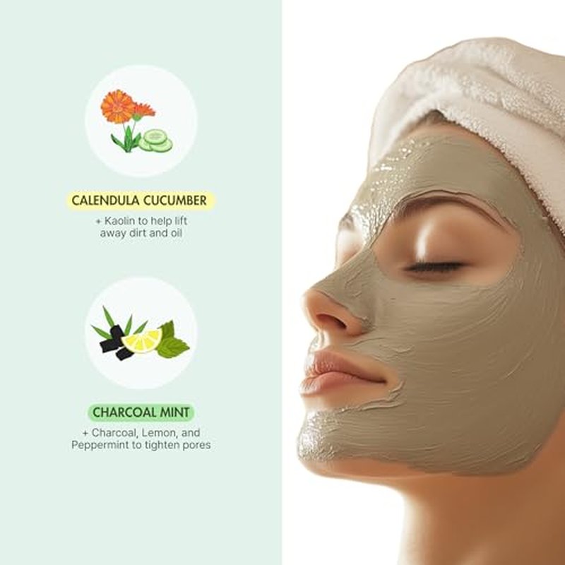 15 Min Rescue Me Kit by Naisture ? Korean Spa and Revitalizing Skincare Kit for Women with Sheet, Eye, Mud Masks and Total Care Lip Balm Variety Pack