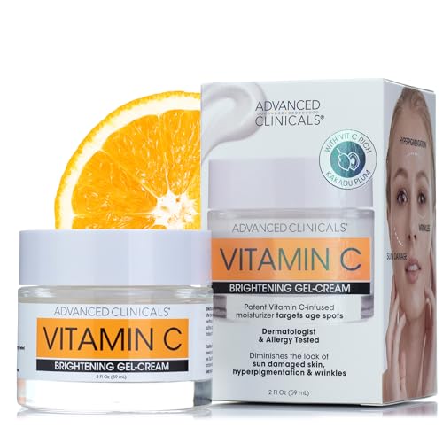 Advanced Clinicals Manuka Honey Hydrating Cream + Vitamin C Brightening Face Gel Cream Set