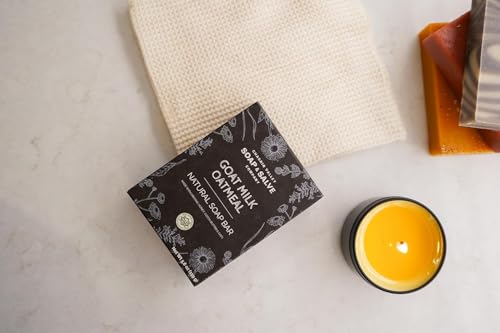 Unscented Oatmeal Honey Goat Milk Soap Bar 3-Pack for Dry & Sensitive Skin