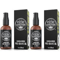 Viking Revolution Sandalwood Pre-Shave Oil for Men - Smooth, Irritation-Free Shave, 1 Fl Oz - All Skin Types (Pack of 2)
