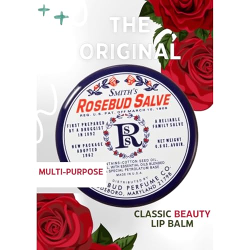 Smith's Rose Lip Balm Bulk- 3x0.5oz Premium All Purpose Lip Gloss Tubes & 3x0.8oz Lip Treatment Salve - Trio Lip Balm Tubes for Plump Lips & Cracked Skin Care - Christmas Gift Set, EBook