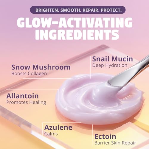 Korean Snail Mucin Moisturizer Gel Cream - 3.52 oz, Brightening & Hydrating