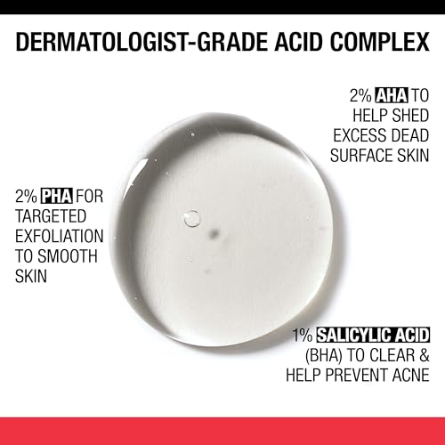 Neutrogena Stubborn Texture Daily Acne Face Wash - Pack of 2, Salicylic & Glycolic Acids, Fragrance-Free, 6.3 fl oz