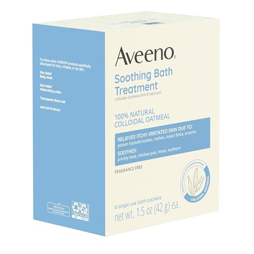 Aveeno Fragrance-Free Colloidal Oatmeal Bath Treatment Pack of 2 - Soothing Skin Relief for Sensitive and Irritated Skin