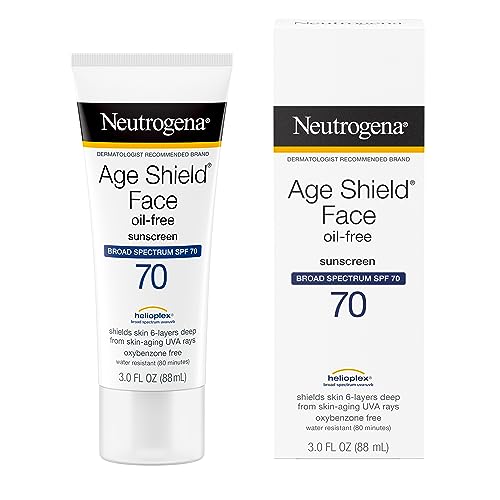 Neutrogena SPF 70 Oil-Free Face Sunscreen Lotion Broad Spectrum UVA/UVB, Pack of 3