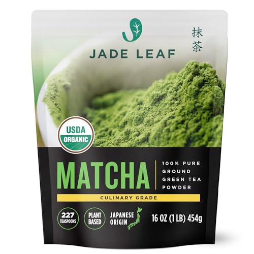 Jade Leaf Matcha Powder Organic Culinary Grade 16oz - Japanese Green Tea