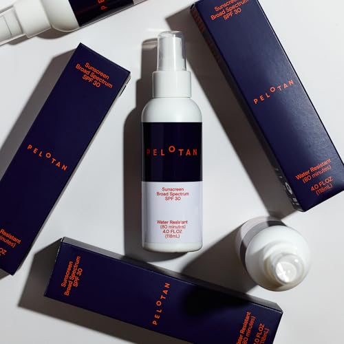 Pelotan Sports Sunscreen Spray SPF 30 (4 Fl Oz) - Lightweight, Sweat?Resistant Sun Protection for Cyclists & Runners ? Used by Pro Athletes ? For Sensitive Skin