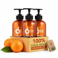 ORANGE HOUSE Liquid Hand Soap with Natural Food-Grade Orange Oil, Fresh Smell, 12 Fl Oz (3 Pack)