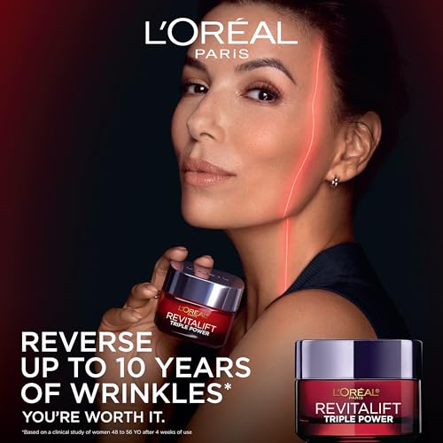 L'Oreal Paris Revitalift Anti-Aging Face Moisturizer with Retinol, Hyaluronic Acid & Vitamin C, 1.7 Oz